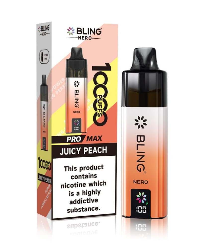  Juicy Peach Crystal Bling Nero 10k
