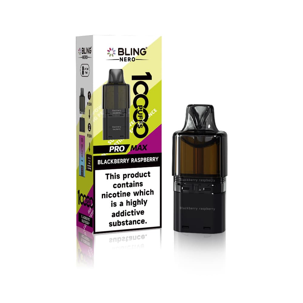  Blackberry Raspberry Crystal Bling Nero 10k Refill Pods