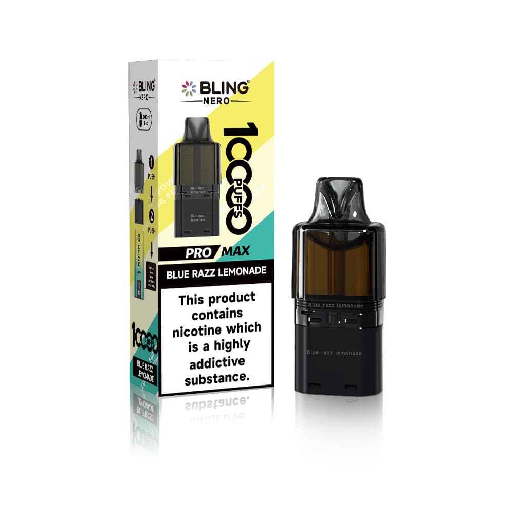  Blue Razz Lemonade Crystal Bling Nero 10k Refill Pods