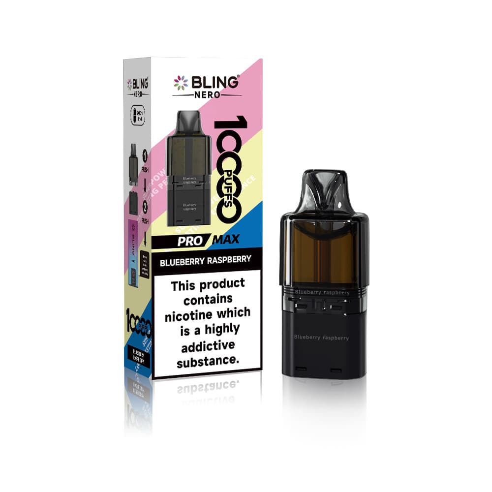  Blueberry Raspberry Crystal Bling Nero 10k Refill Pods