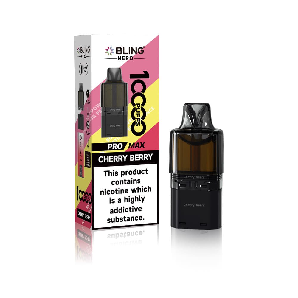  Cherry Berry Crystal Bling Nero 10k Refill Pods