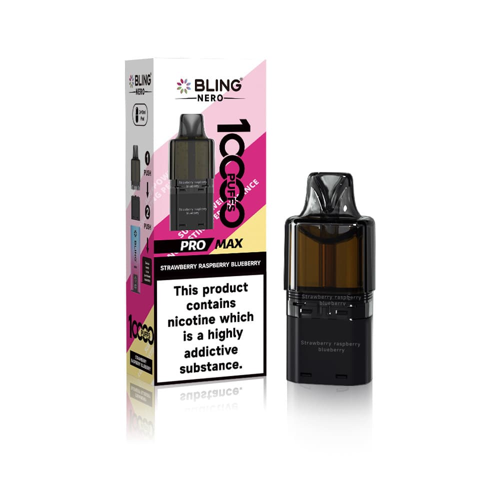  Strawberry Raspberry Blueberry Crystal Bling Nero 10k Refill Pods