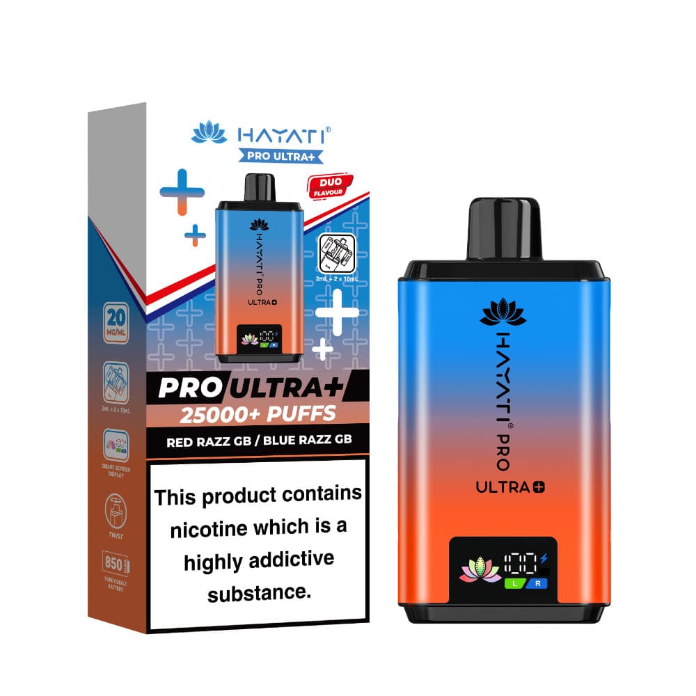  Red Razz GB Blue Razz GB Hayati Pro Ultra Plus 25k