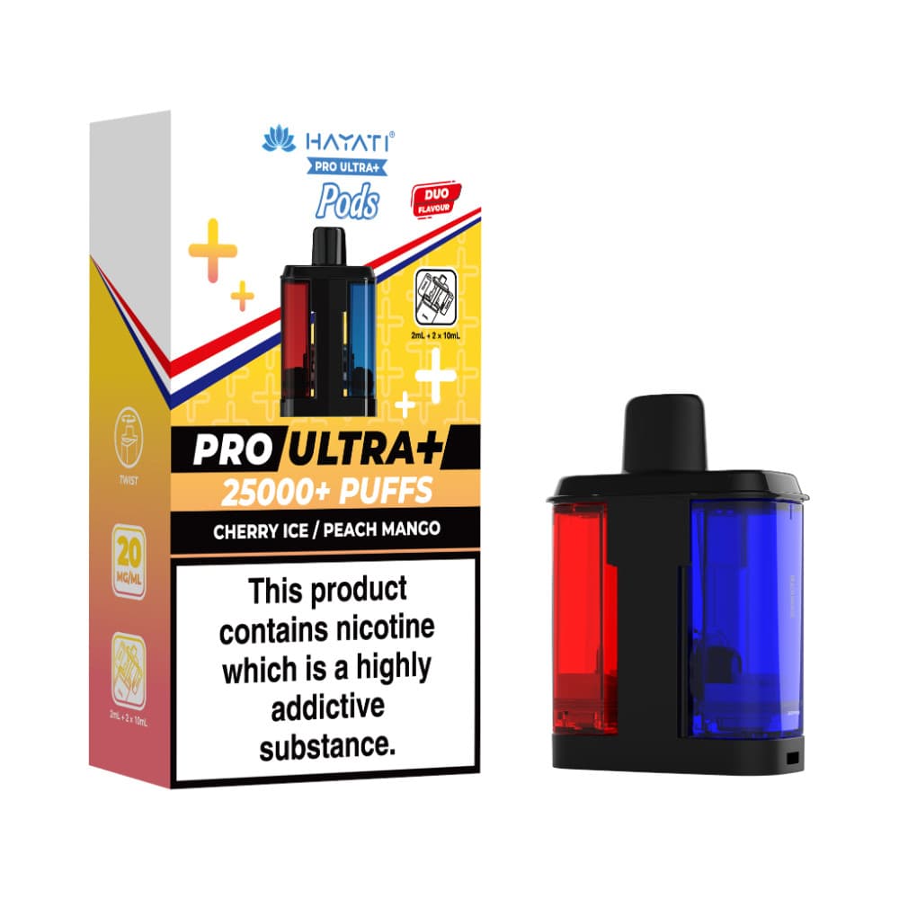  Cherry Ice Peach Mango Hayati Pro Ultra Plus 25K Refill Pods