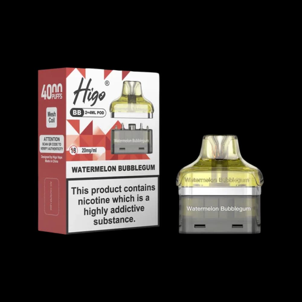  Watermelon Bubblegum Higo BB 4000 Prefilled Refill Pods